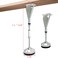 POROHOM 4 Pack Adjustable Height Center Support Leg for Bed Frame