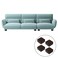 Antrader 1.2 Inch Self-Adhesive Bed Risers with Felt Pad,Carbon Steel,4Pcs