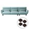 Antrader 1.2 Inch Self-Adhesive Bed Risers with Felt Pad,Carbon Steel,4Pcs