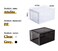 Attelite Shoe Storage Boxes Stackable Clear Shoe Organizer,6 Pack Black