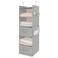 MAX Houser 5 Tier Shelf Hanging Closet Organizer, Cloth Hanging Shelf with 2 Sturdy Hooks for Storage, Foldable (Light Grey-D2)