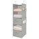 MAX Houser 5 Tier Shelf Hanging Closet Organizer, Cloth Hanging Shelf with 2 Sturdy Hooks for Storage, Foldable (Light Grey-D2)