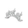 Deco 79 Polystone Elephant Decorative Sculpture Home Decor Statue, Accent Figurine 2" x 14" x 7", Silver