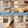 ECOBRT Modern Brushed Brass Vanity Light Fixture 1 Pack, Dual Glass Rods Wall Sconce for Bathroom, Double Light Socket E12 Candelabra Base, Mirror Vanity Lighting (Bulbs Not Included)