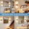ECOBRT Modern Brushed Brass Vanity Light Fixture 1 Pack, Dual Glass Rods Wall Sconce for Bathroom, Double Light Socket E12 Candelabra Base, Mirror Vanity Lighting (Bulbs Not Included)