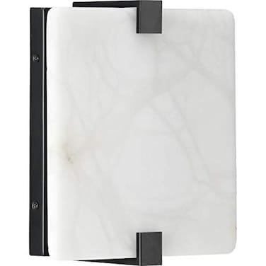 Progress Lighting LED Alabaster Stone Wall Sconce Light, Black