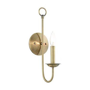 Livex Lighting 42681-01 1-Light Wall Sconce, Antique Brass