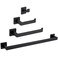 Angle Simple Bathroom Hardware Set Matte Black, Bath Accessory Kit 4-Piece