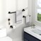 Angle Simple Bathroom Hardware Set Matte Black, Bath Accessory Kit 4-Piece