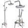 gotonovo Exposed Shower System Brushed Nickel,Ceramic Lever Handle