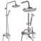 gotonovo Exposed Shower System Brushed Nickel,Ceramic Lever Handle