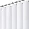Dynamene Extra Long Waffle Shower Curtain 256 GSM Fabric 72"x84" White