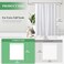 Dynamene Extra Long Waffle Shower Curtain 256 GSM Fabric 72"x84" White
