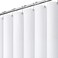 Dynamene Extra Long Waffle Shower Curtain 256 GSM Fabric 72"x84" White
