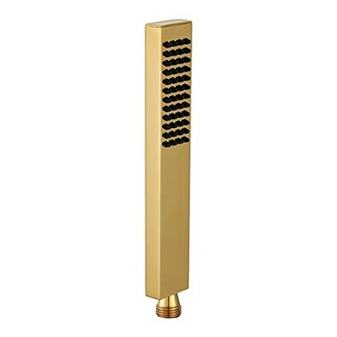 Asyas Square Solid Brass Hand Held Shower Head (Gold)