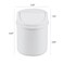 Eagrye 0.5 Gallon Tiny Desktop Trash Can, Swing-Top Mini Garbage Can, White