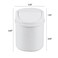 Eagrye 0.5 Gallon Tiny Desktop Trash Can, Swing-Top Mini Garbage Can, White