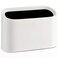 SUBEKYU Mini Countertop Trash Can,Tiny Desktop Trash Can,White 0.4 Gal