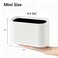SUBEKYU Mini Countertop Trash Can,Tiny Desktop Trash Can,White 0.4 Gal