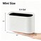 SUBEKYU Mini Countertop Trash Can,Tiny Desktop Trash Can,White 0.4 Gal
