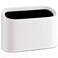 SUBEKYU Mini Countertop Trash Can,Tiny Desktop Trash Can,White 0.4 Gal