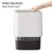 SUBEKYU 2.3 Gal Bathroom Trash Can,Small Garbage Can for Kitchen,White