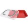 casaWare 9 x 13 x 2-inch Covered Rectangular Cake Pan with Wide Handles (Red Granite)