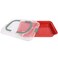 casaWare 9 x 13 x 2-inch Covered Rectangular Cake Pan with Wide Handles (Red Granite)