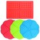 Sonku 4 Pcs Waffle Mold, Silicone Heart-Shaped Square-Shaped Waffle Baking Molds Muffin Pans Chocolate Bread Pie Flan Bakeware