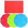Sonku 4 Pcs Waffle Mold, Silicone Heart-Shaped Square-Shaped Waffle Baking Molds Muffin Pans Chocolate Bread Pie Flan Bakeware