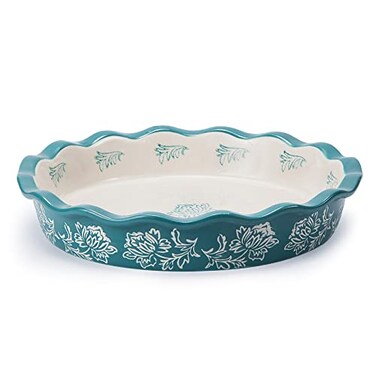 Wisenvoy Pie Pan Ceramic Pie Dish Pie Plate Porcelain Deep Dish Pie Pan Non-Stick Pie Pans