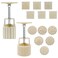 Luxiv 75g Mooncake Mold Set, 12 Patterns Round And Square Hand Press Molds