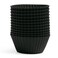 The Silicone Kitchen Reusable Silicone Baking Cups, Non-Toxic, BPA Free, Dishwasher Safe, Regular, Matte Black, 12 Pack