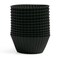 The Silicone Kitchen Reusable Silicone Baking Cups, Non-Toxic, BPA Free, Dishwasher Safe, Regular, Matte Black, 12 Pack