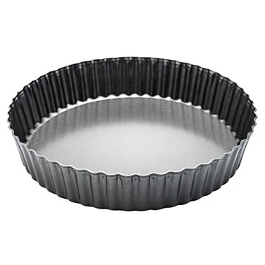 Dootafy Deep Dish Quiche Pan, 11 &euro; x 2&acirc;&euro; Tall Pie Pan Deep Tart Pan with Removable Bottom, Nonstick Large Fluted Tart Mold Loose Base Round Deep Pizza Pan for Baking Easter Pie