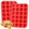 CAKETIME Silicone Mini Muffin Pan, 24 Cups Mini Cupcake Pans Silicone Muffin Tin for Baking Nonstick 2 Pack