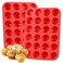 CAKETIME Silicone Mini Muffin Pan, 24 Cups Mini Cupcake Pans Silicone Muffin Tin for Baking Nonstick 2 Pack