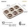 CHEFMADE Donut Mold Cake Pan, 6-Cavity Non-Stick Pattern Doughnut Bakeware for Oven Baking (Champagne Gold)