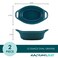 Rachael Ray Solid Glaze Ceramics Au Gratin Bakeware / Baker Set, Oval - 2 Piece, Teal