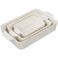 Kook Ceramic Bakeware Set, Rectangular Baking Dishes, For Casseroles, Lasagna, Cake, Small, Medium &amp; Large Pans, Microwave &amp; Dishwasher Safe, Set of 3, (Ivory)