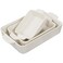 Kook Ceramic Bakeware Set, Rectangular Baking Dishes, For Casseroles, Lasagna, Cake, Small, Medium &amp; Large Pans, Microwave &amp; Dishwasher Safe, Set of 3, (Ivory)