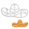 Sombrero Hat cookie cutter, 1 piece - Bakerlogy