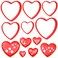 6-Piece Heart Cookie Cutter Set, Plastic Baking Molds