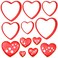 6-Piece Heart Cookie Cutter Set, Plastic Baking Molds