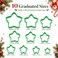Christmas Star Cookie Cutters Set, 10 Different Sizes Plastic Baking Cutter