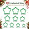 Christmas Star Cookie Cutters Set, 10 Different Sizes Plastic Baking Cutter