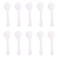 ONLYKXY 10pcs Clear Long Handle Plastic Measuring Spoons Coffee Protein Milk Powder Scoops Spoon Kitchen Tools (3g)