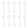 ONLYKXY 10pcs Clear Long Handle Plastic Measuring Spoons Coffee Protein Milk Powder Scoops Spoon Kitchen Tools (3g)