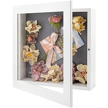 Golden State Art 11x11 White Shadow Box Frame 2-inch Depth
