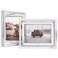 Egofine 2 Pack 5x7 Rotating Floating Picture Frames,Double-Sided Display with HD Glass Front Wooden Distressed Frame for Vertical or Horizontal Tabletop Display, White